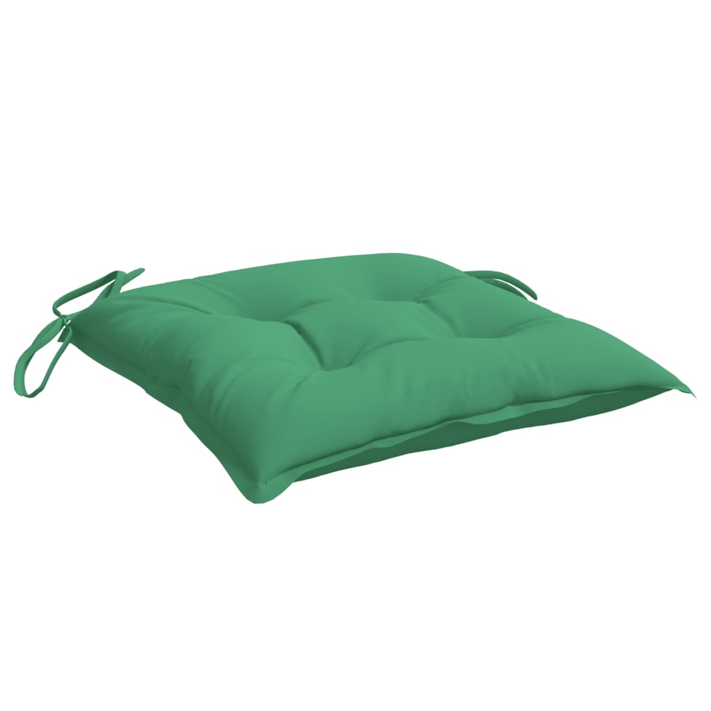Stoelkussens 2 st 50x50x7 cm oxford stof groen
