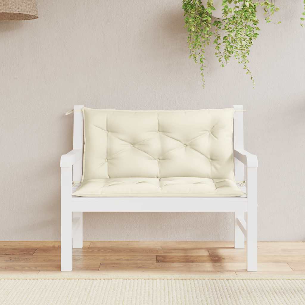 Tuinbankkussen 100x(50+50)x7 cm oxford stof crèmewit is nu te koop bij PeponiXL, paradijselijk wonen!