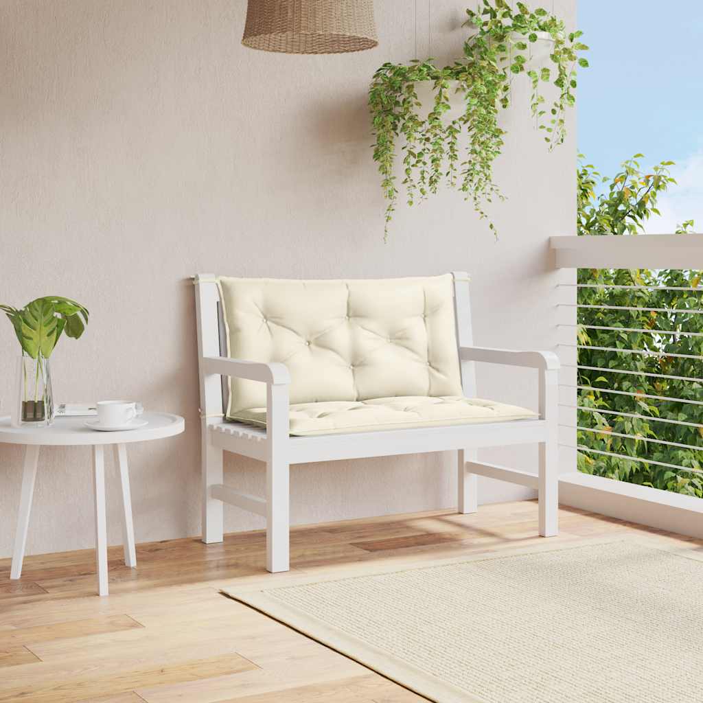 Tuinbankkussen 100x(50+50)x7 cm oxford stof crèmewit is nu te koop bij PeponiXL, paradijselijk wonen!
