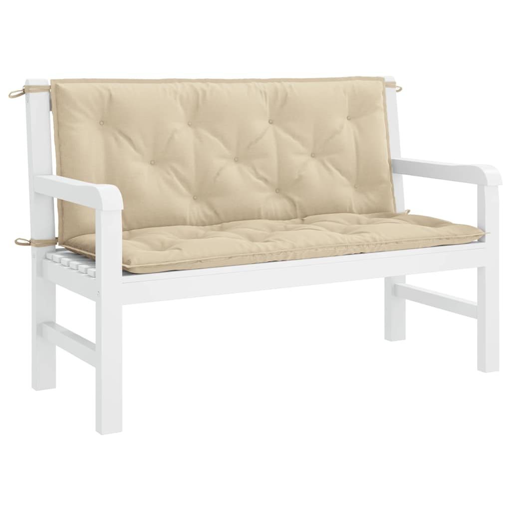 Tuinbankkussen 120x(50+50)x7 cm oxford stof beige is nu te koop bij PeponiXL, paradijselijk wonen!