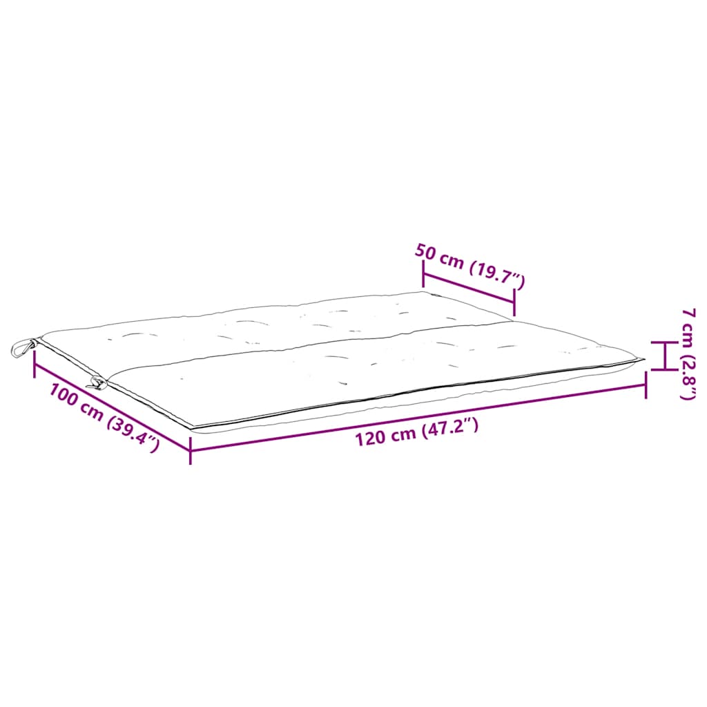 Tuinbankkussen 120x(50+50)x7 cm oxford stof beige is nu te koop bij PeponiXL, paradijselijk wonen!
