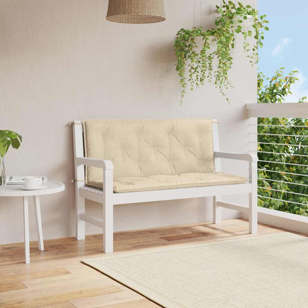 Tuinbankkussen 120x(50+50)x7 cm oxford stof beige is nu te koop bij PeponiXL, paradijselijk wonen!