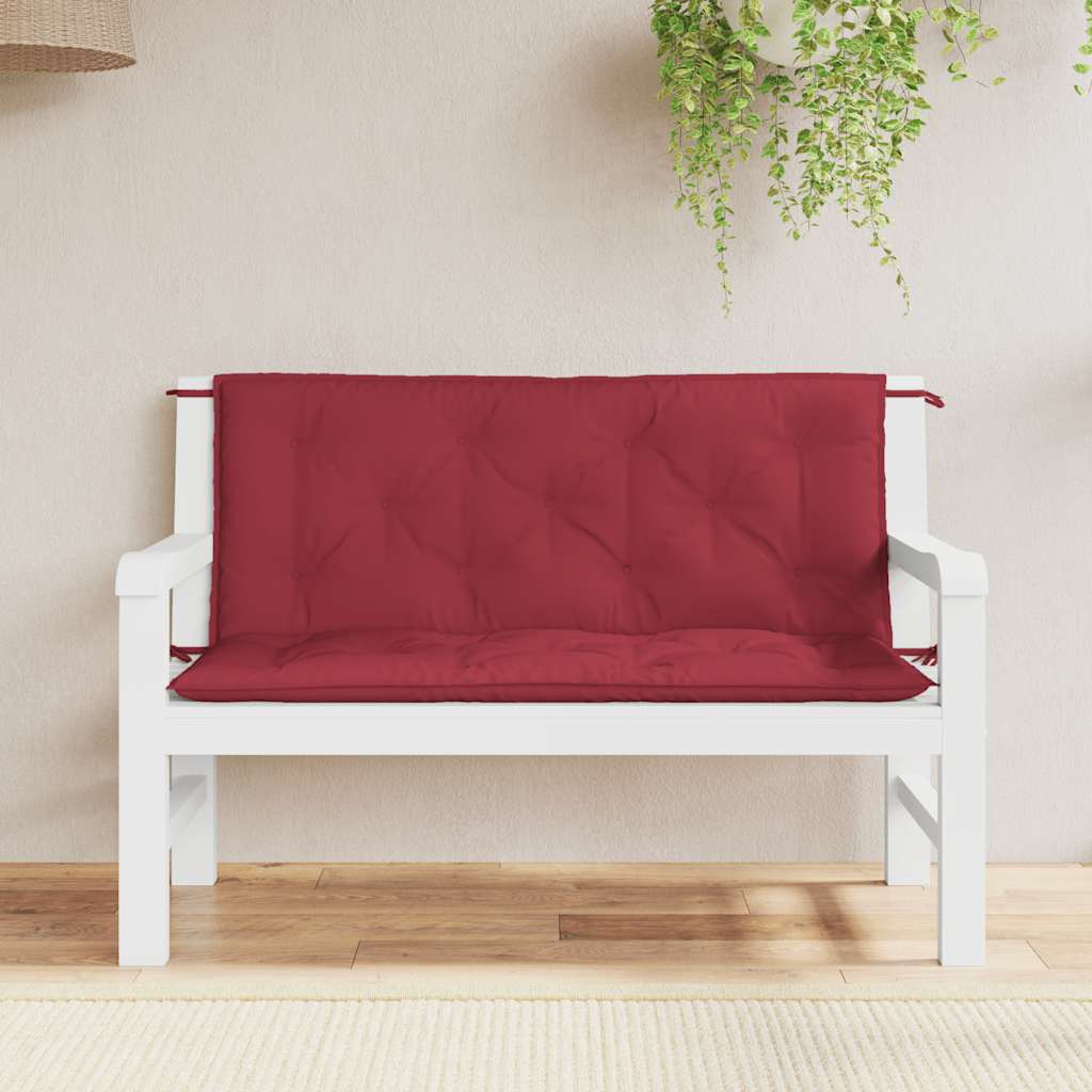 Tuinbankkussen 120x(50+50)x7 cm oxford stof wijnrood is nu te koop bij PeponiXL, paradijselijk wonen!