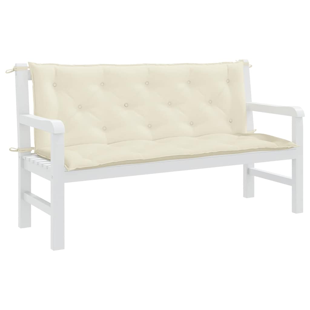 Tuinbankkussen 150x(50+50)x7 cm oxford stof crèmewit is nu te koop bij PeponiXL, paradijselijk wonen!