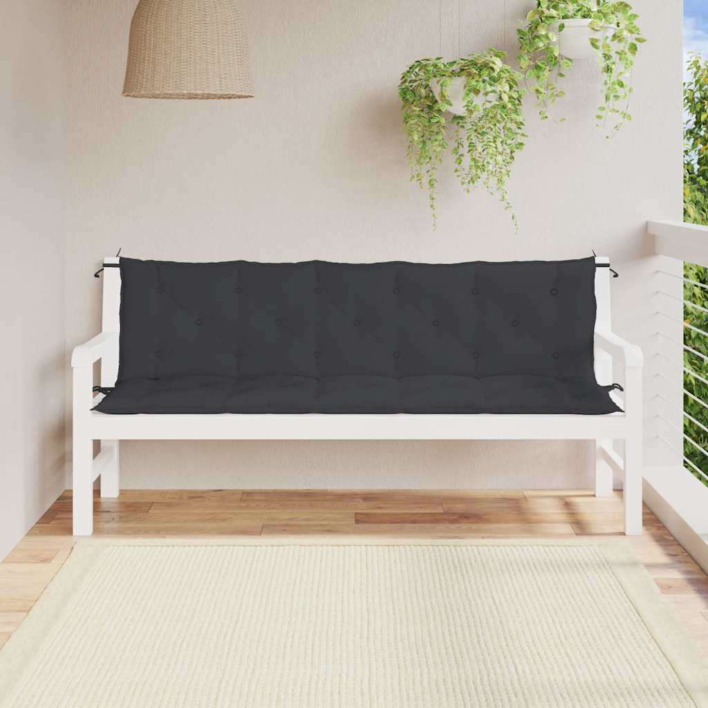 Tuinbankkussen 180x(50+50)x7 cm oxford stof zwart is nu te koop bij PeponiXL, paradijselijk wonen!