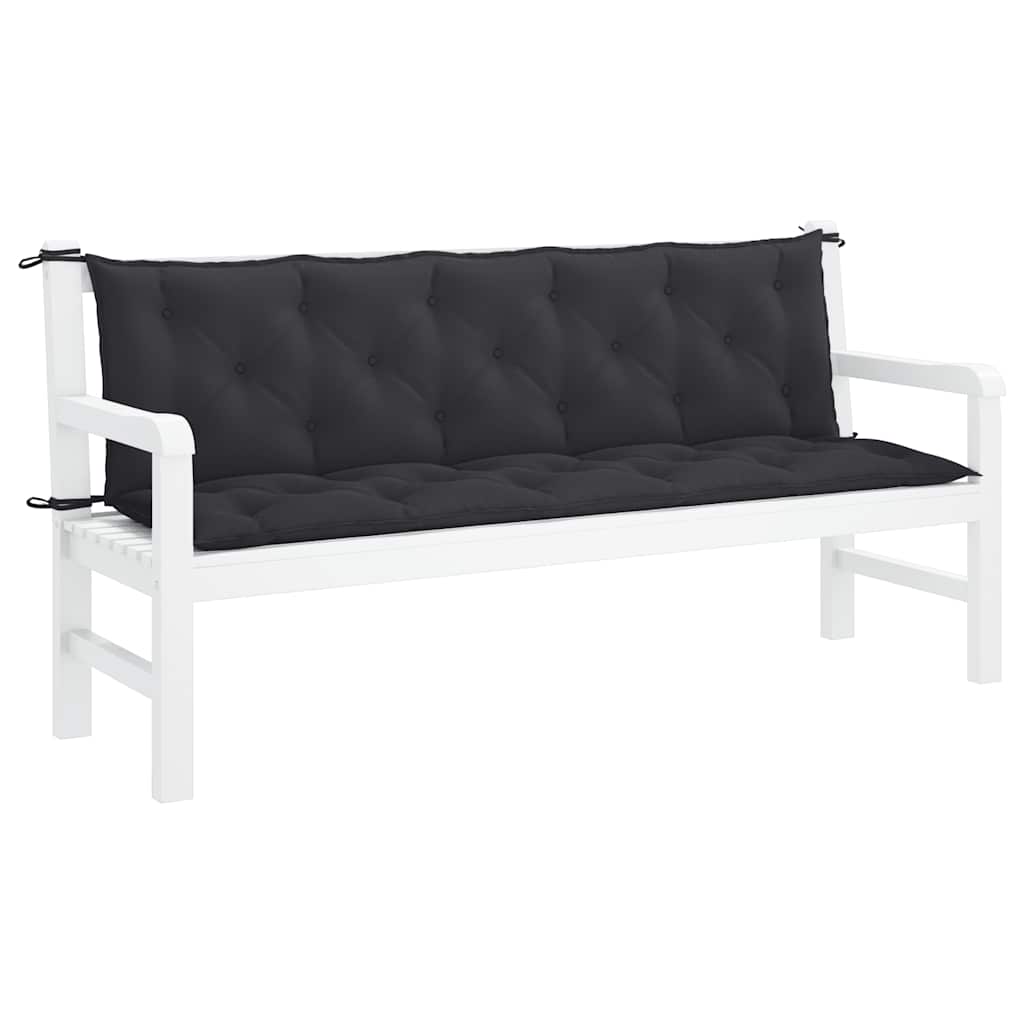 Tuinbankkussen 180x(50+50)x7 cm oxford stof zwart is nu te koop bij PeponiXL, paradijselijk wonen!