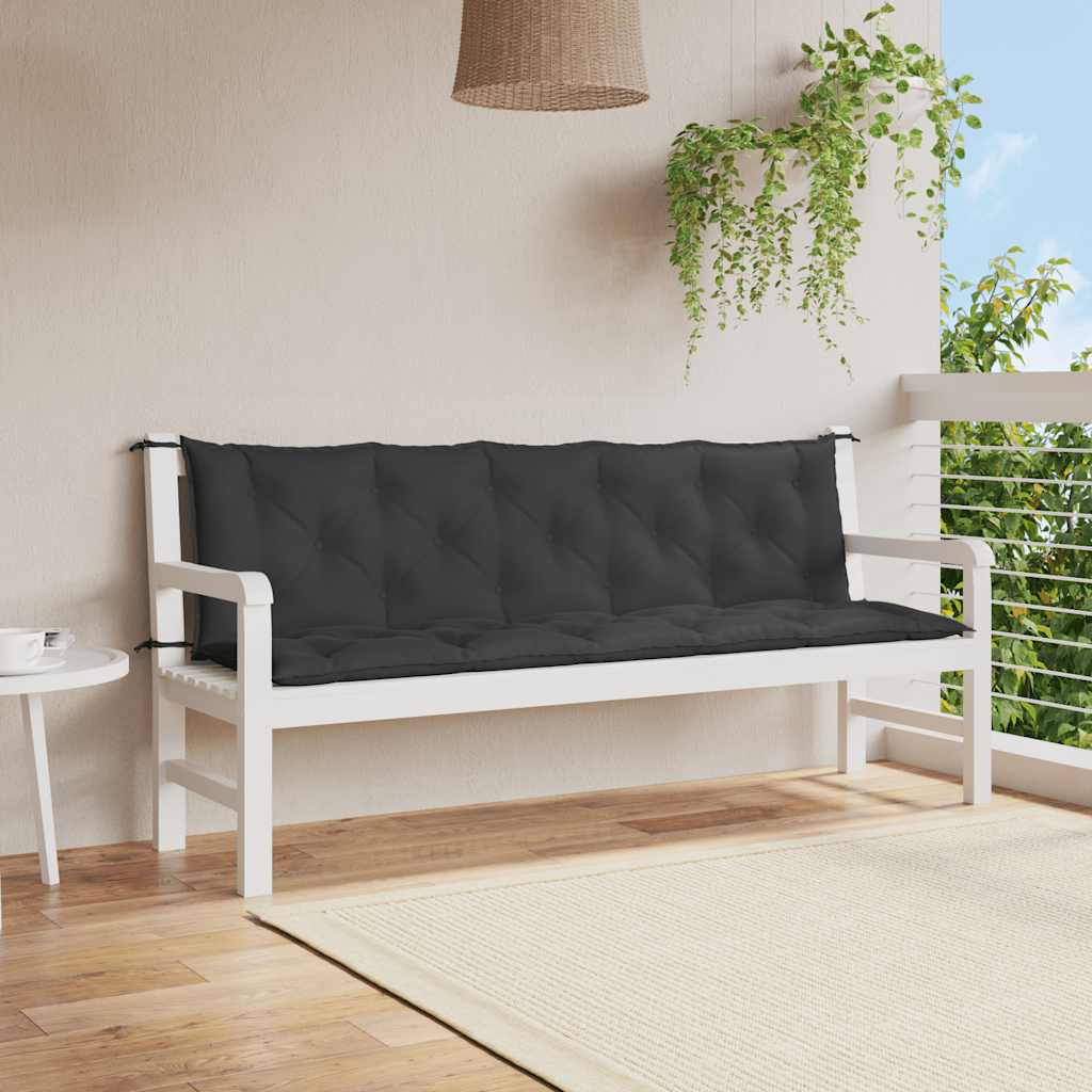 Tuinbankkussen 180x(50+50)x7 cm oxford stof zwart is nu te koop bij PeponiXL, paradijselijk wonen!