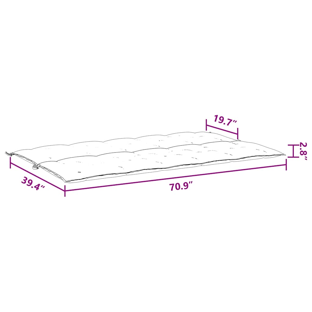 Tuinbankkussen 180x(50+50)x7 cm oxford stof wijnrood is nu te koop bij PeponiXL, paradijselijk wonen!