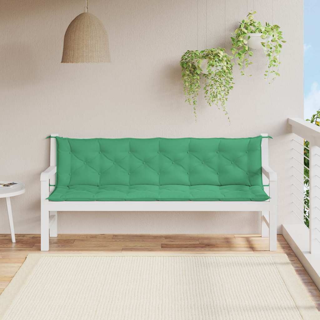 Tuinbankkussen 200x(50+50)x7 cm oxford stof groen