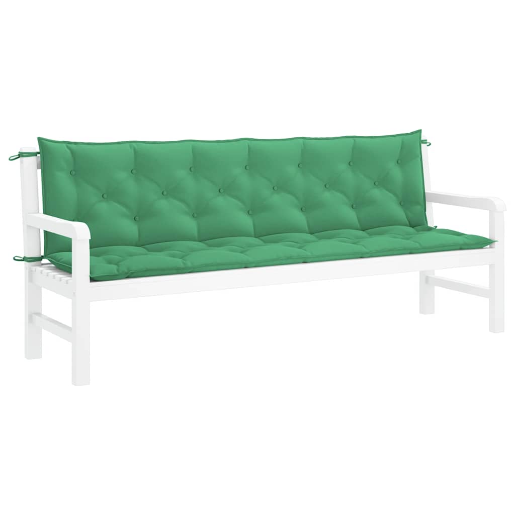 Tuinbankkussen 200x(50+50)x7 cm oxford stof groen