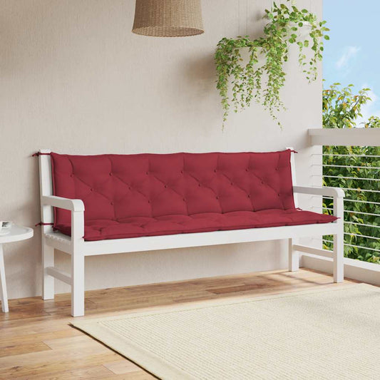 Tuinbankkussen 200x(50+50)x7 cm oxford stof wijnrood is nu te koop bij PeponiXL, paradijselijk wonen!