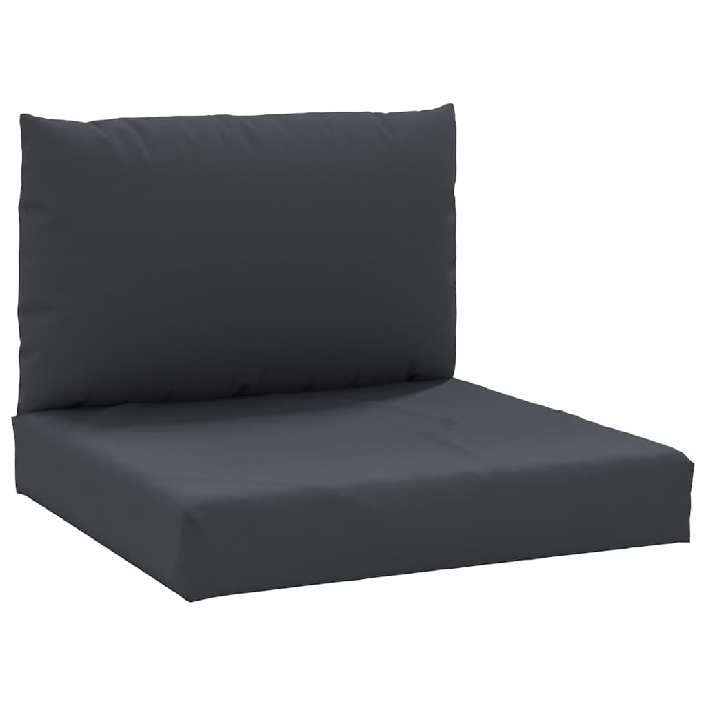 Palletkussens 2 st stof zwart
