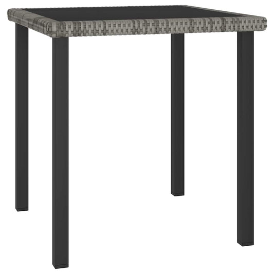 Tuintafel 70x70x73 cm poly rattan grijs is nu te koop bij PeponiXL, paradijselijk wonen!