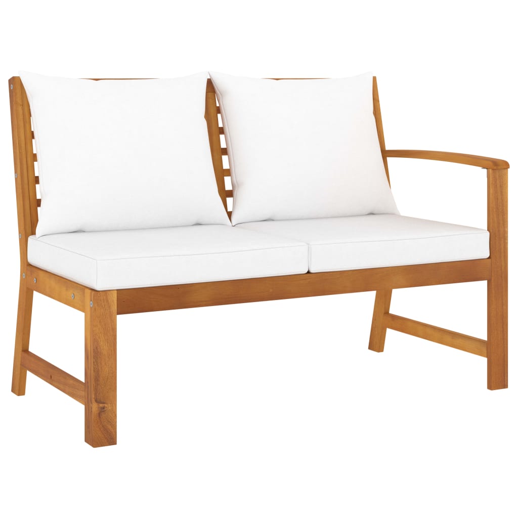 5-delige Loungeset met kussens massief acaciahout crème is nu te koop bij PeponiXL, paradijselijk wonen!