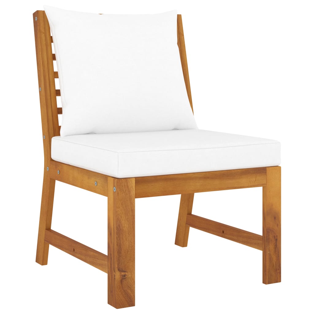 4-delige Loungeset met kussens massief acaciahout crème is nu te koop bij PeponiXL, paradijselijk wonen!