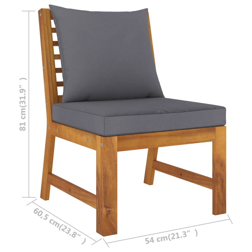 4-delige Loungeset met kussens massief acaciahout is nu te koop bij PeponiXL, paradijselijk wonen!