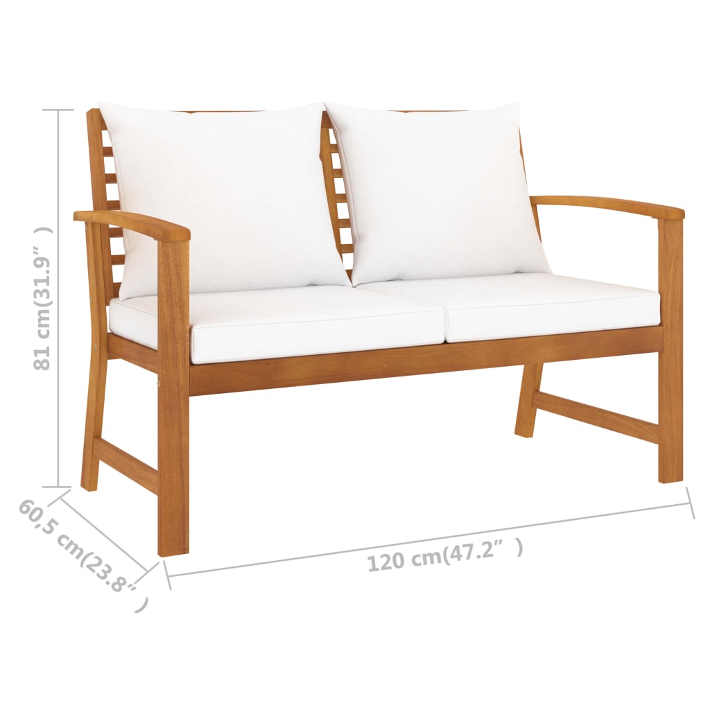 5-delige Loungeset met kussens massief acaciahout is nu te koop bij PeponiXL, paradijselijk wonen!