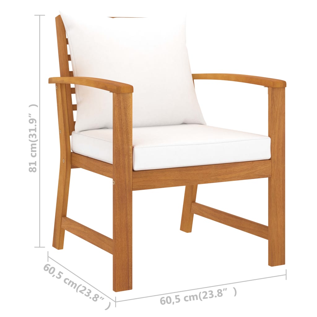 5-delige Loungeset met kussens massief acaciahout is nu te koop bij PeponiXL, paradijselijk wonen!