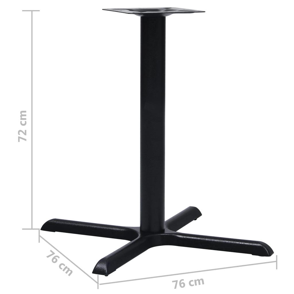 Bistrotafelpoot 76x76x72 cm gietijzer zwart is nu te koop bij PeponiXL, paradijselijk wonen!