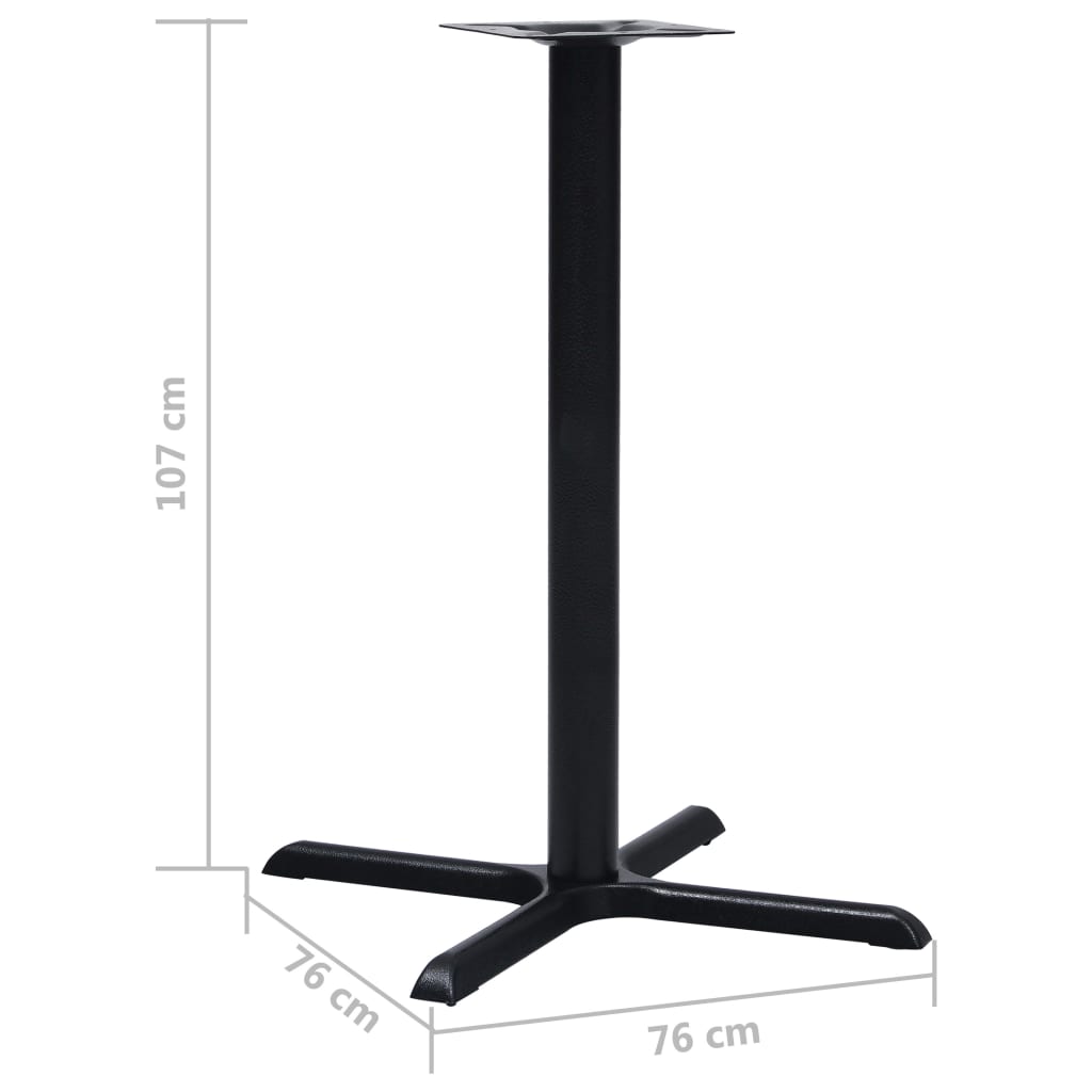 Bistrotafelpoot 76x76x107 cm gietijzer zwart is nu te koop bij PeponiXL, paradijselijk wonen!