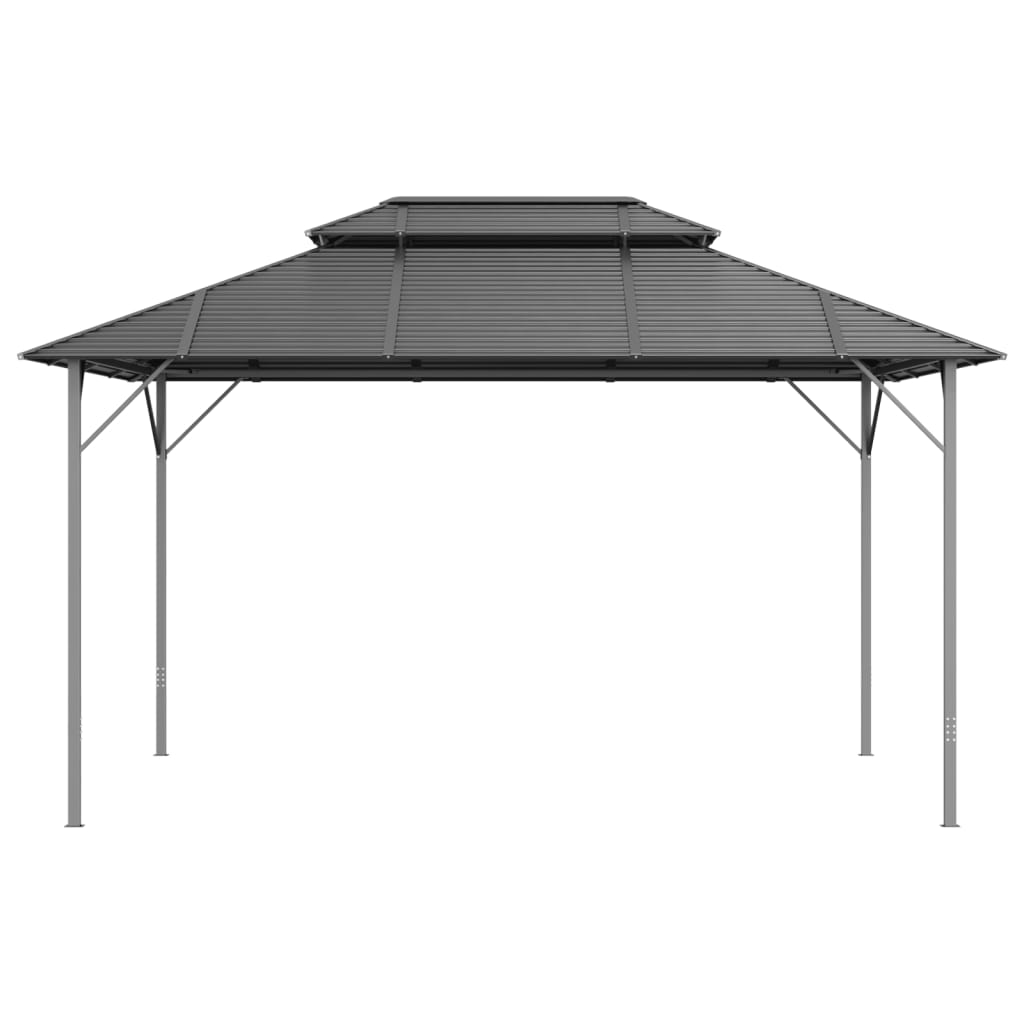 Prieel met dubbel dak 3x4 m antraciet is nu te koop bij PeponiXL, paradijselijk wonen!
