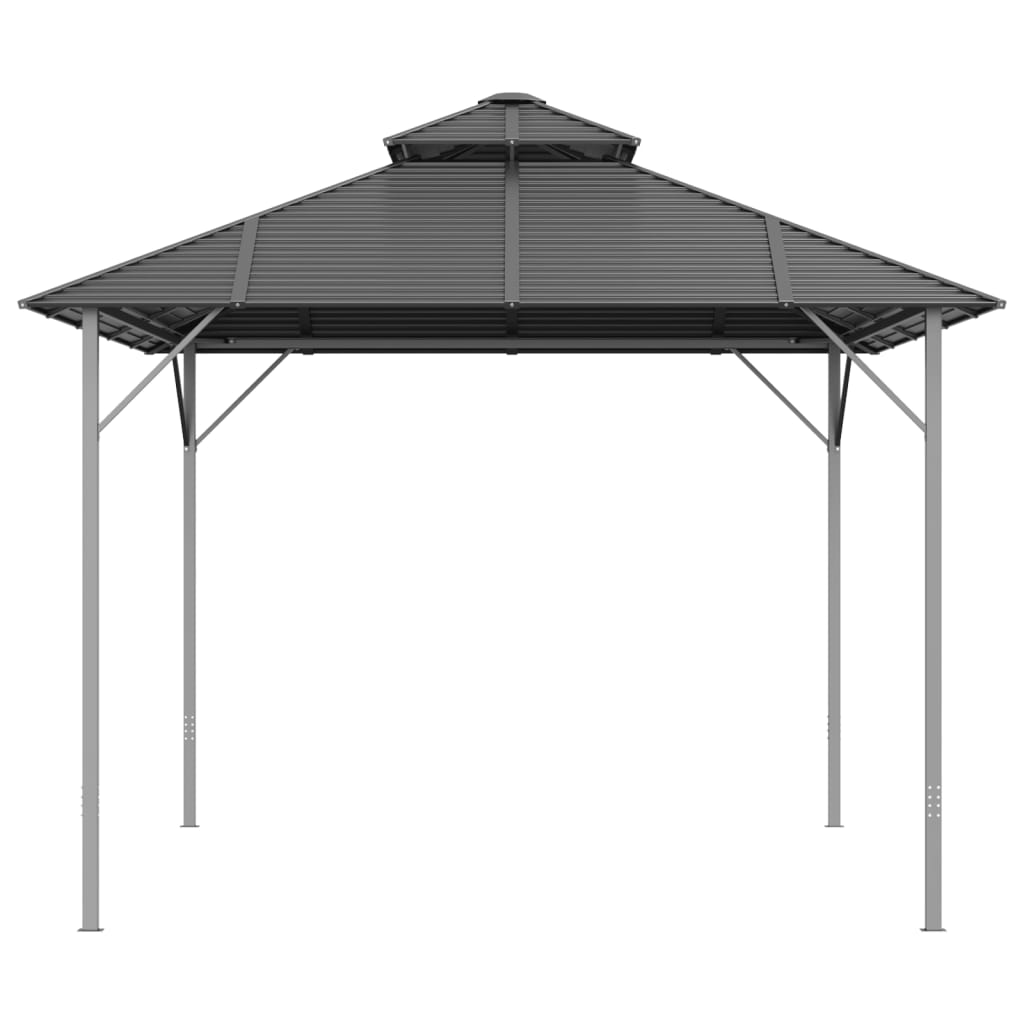 Prieel met dubbel dak 3x4 m antraciet is nu te koop bij PeponiXL, paradijselijk wonen!