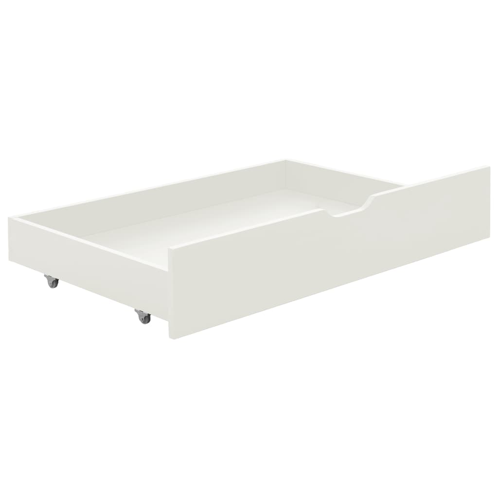 Bedframe met 2 lades massief grenenhout wit 90x200 cm is nu te koop bij PeponiXL, paradijselijk wonen!