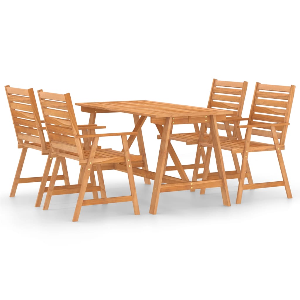 5-delige Tuinset massief acaciahout is nu te koop bij PeponiXL, paradijselijk wonen!