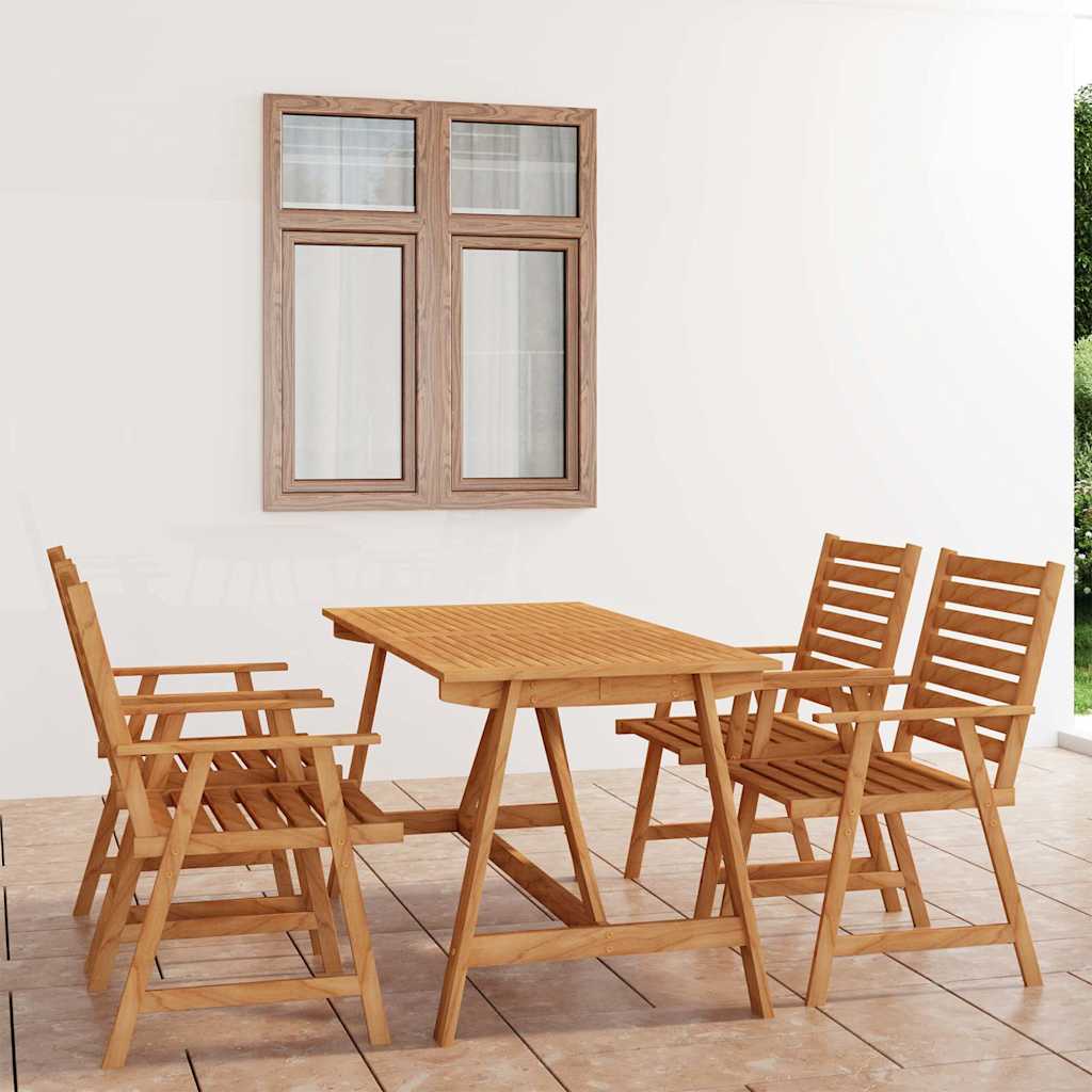 5-delige Tuinset massief acaciahout is nu te koop bij PeponiXL, paradijselijk wonen!