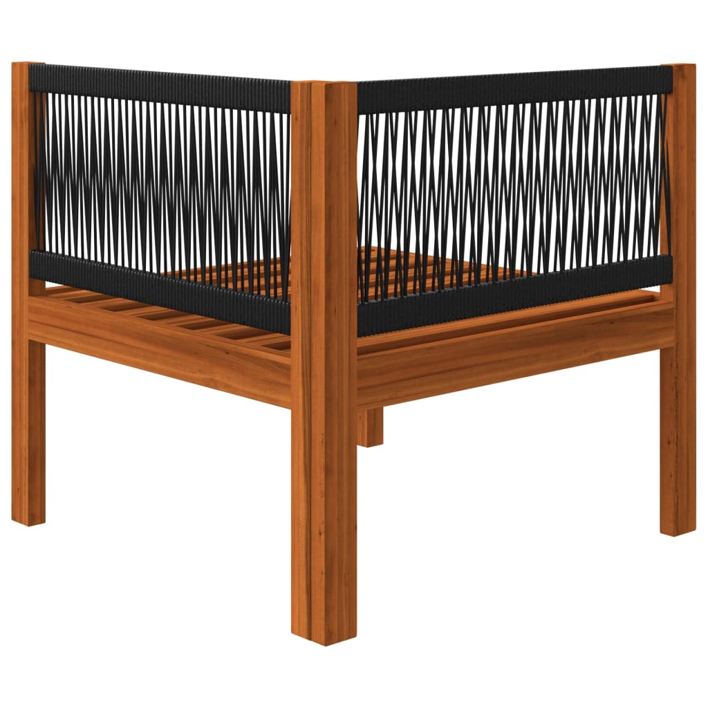 6-delige tuinloungeset met kussens crèmekleurig acaciahout en touw is nu te koop bij PeponiXL, paradijselijk wonen!