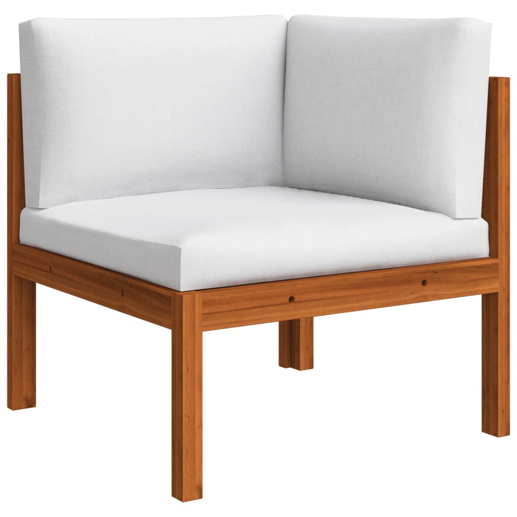 8-delige tuinloungeset met kussens crèmekleurig acaciahout en touw is nu te koop bij PeponiXL, paradijselijk wonen!