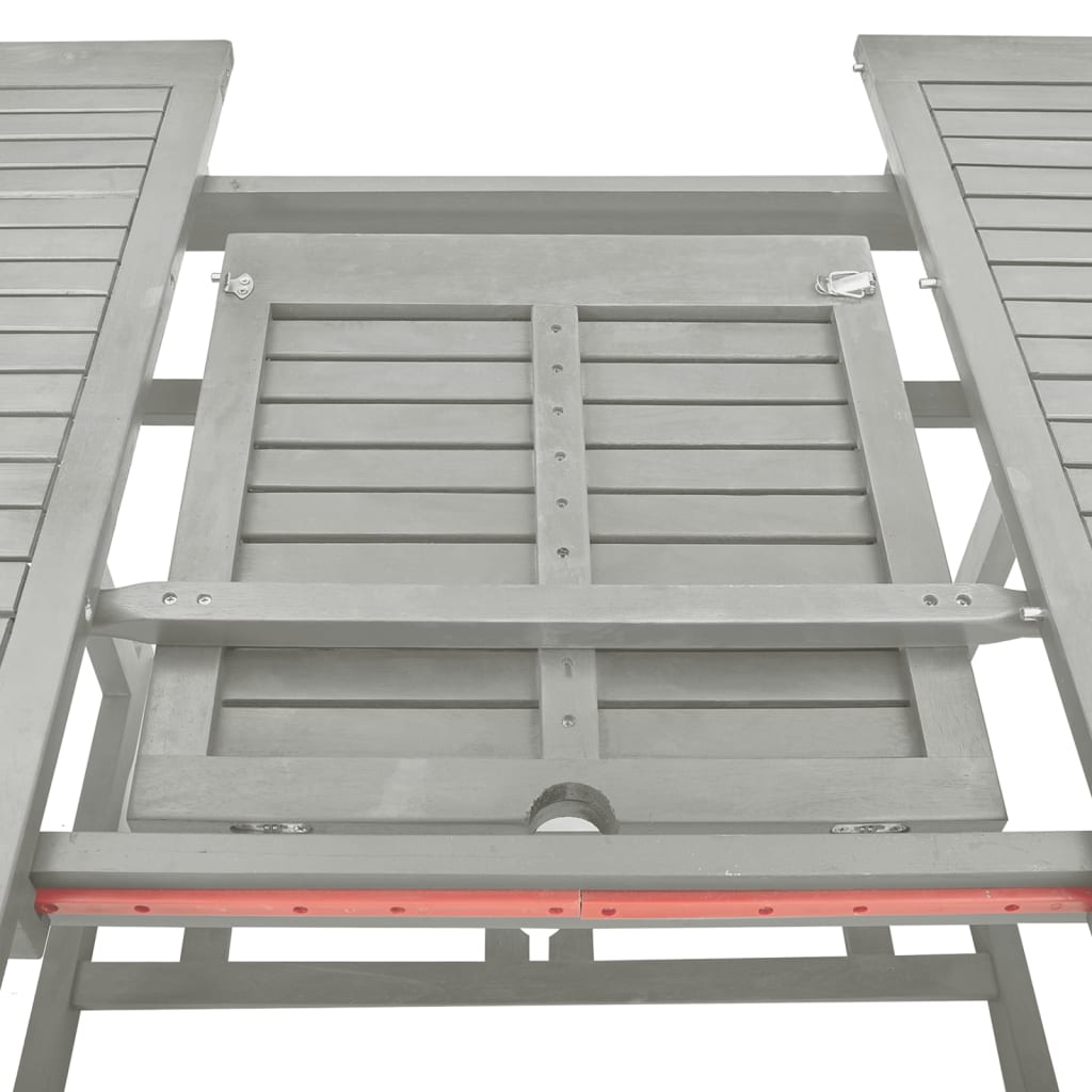5-delige tuinset (150-200)x100cm massief acaciahout grijs is nu te koop bij PeponiXL, paradijselijk wonen!