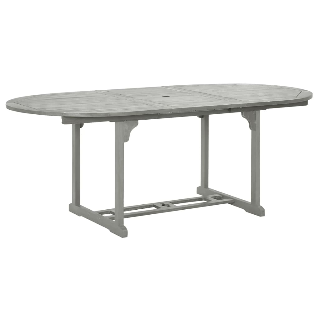 5-delige tuinset (150-200)x100cm massief acaciahout grijs is nu te koop bij PeponiXL, paradijselijk wonen!