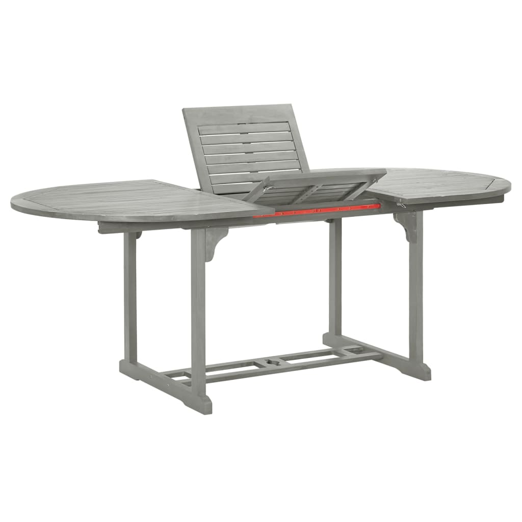 5-delige tuinset (150-200)x100cm massief acaciahout grijs is nu te koop bij PeponiXL, paradijselijk wonen!
