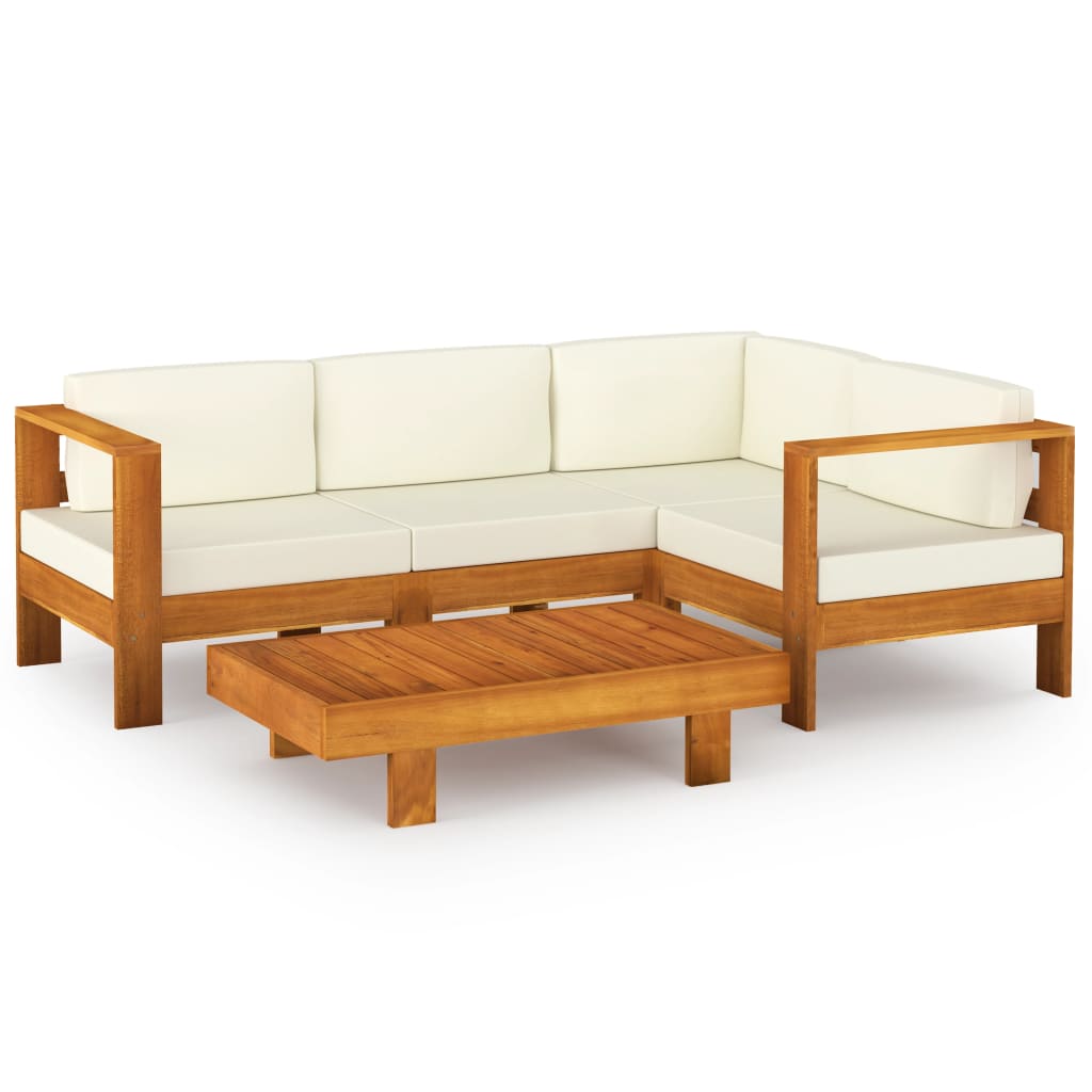 5-delige tuinloungeset met kussens 100x60 cm acaciahout is nu te koop bij PeponiXL, paradijselijk wonen!
