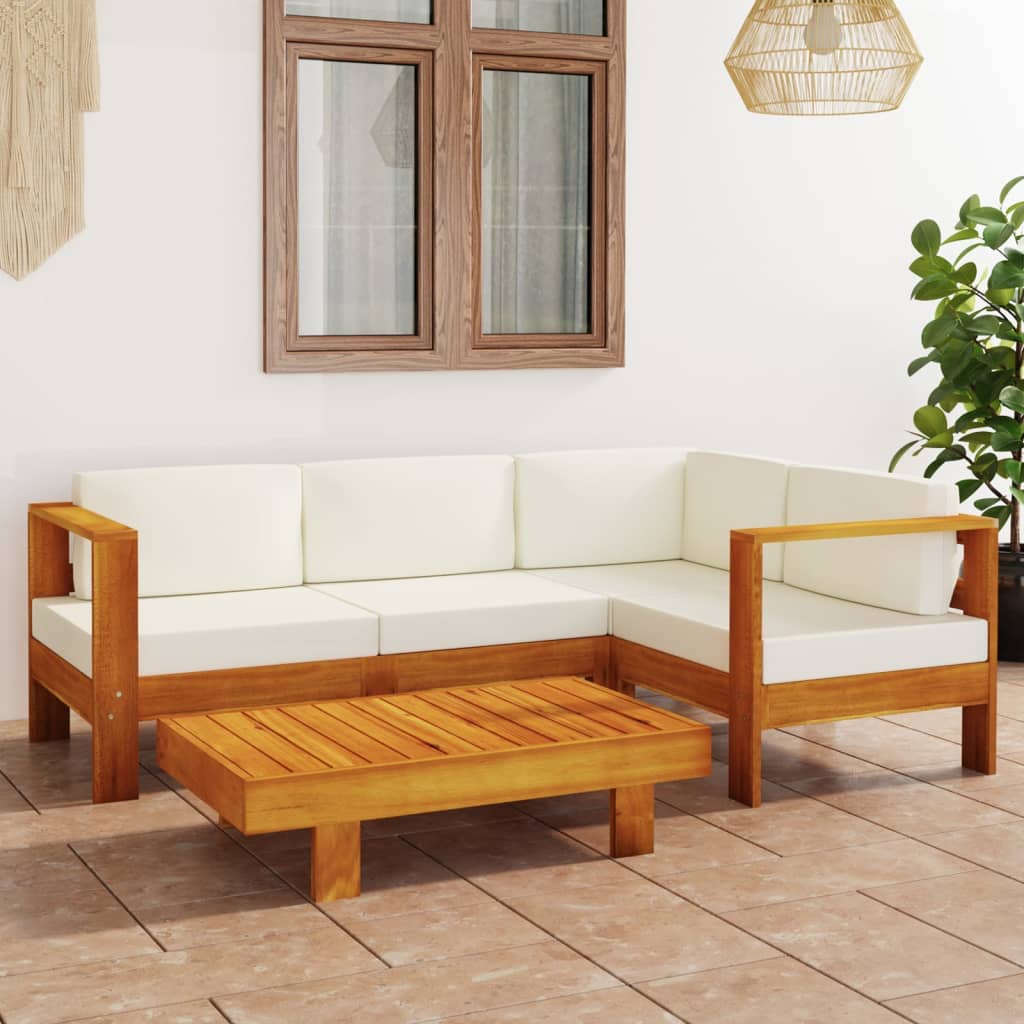 5-delige tuinloungeset met kussens 100x60 cm acaciahout is nu te koop bij PeponiXL, paradijselijk wonen!