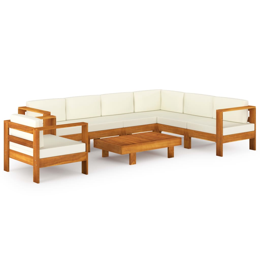 8-delige tuinloungeset met kussens 100x60 cm acaciahout is nu te koop bij PeponiXL, paradijselijk wonen!