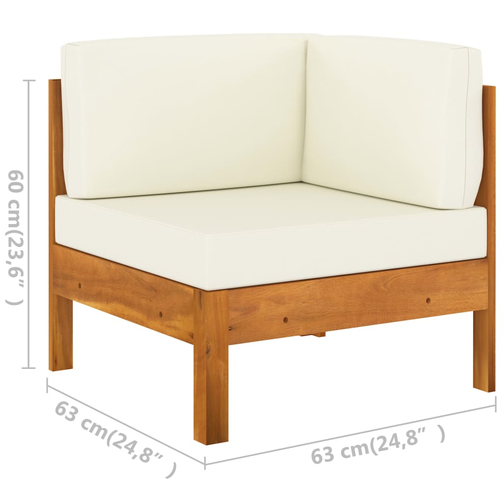 10-delige tuinloungeset met kussens 100x60 cm acaciahout is nu te koop bij PeponiXL, paradijselijk wonen!