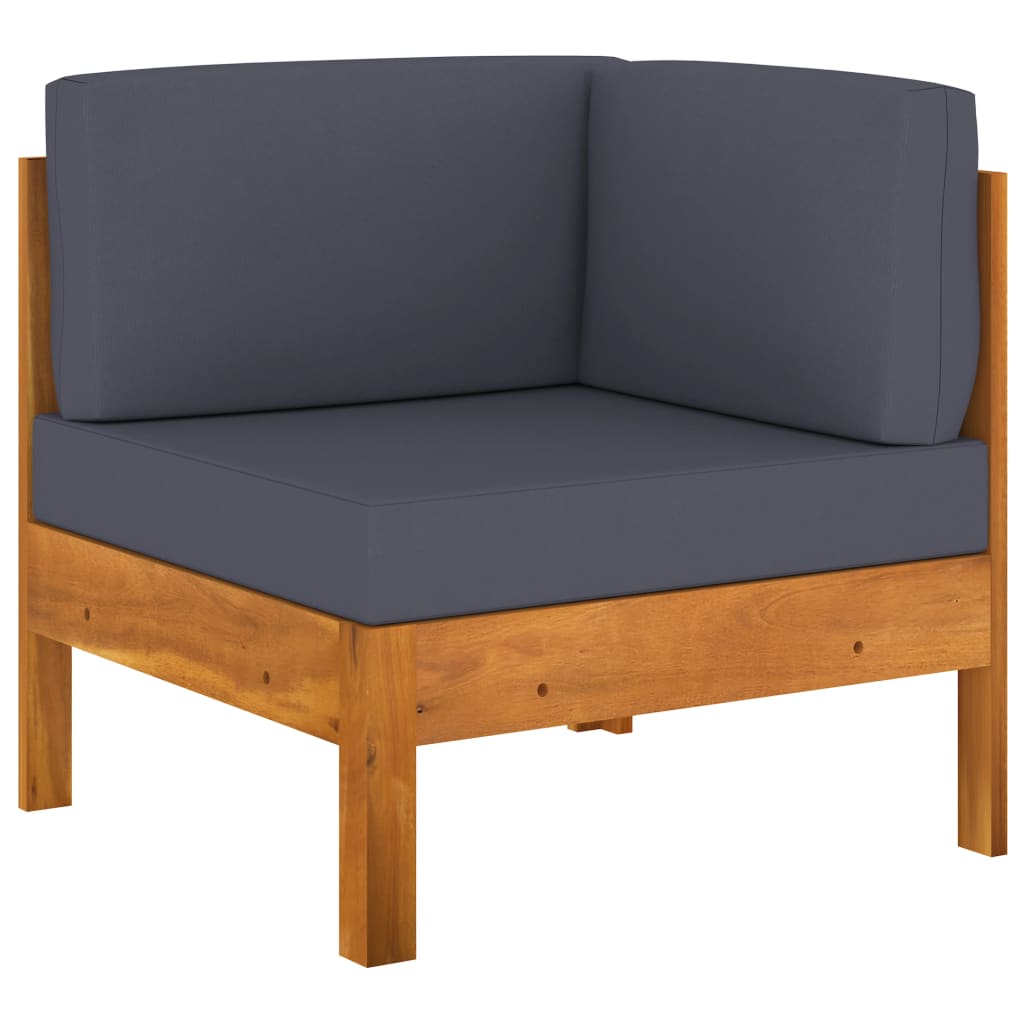 5-delige Loungeset met donkergrijze kussens acaciahout is nu te koop bij PeponiXL, paradijselijk wonen!