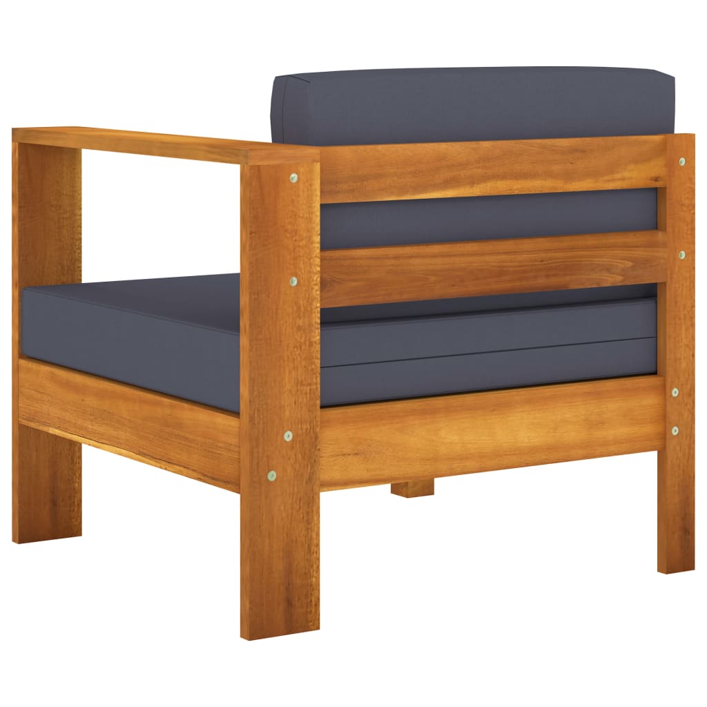 6-delige Loungeset met donkergrijze kussens acaciahout is nu te koop bij PeponiXL, paradijselijk wonen!