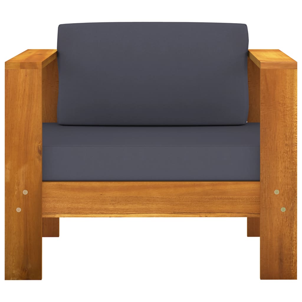 7-delige Loungeset met donkergrijze kussens acaciahout is nu te koop bij PeponiXL, paradijselijk wonen!