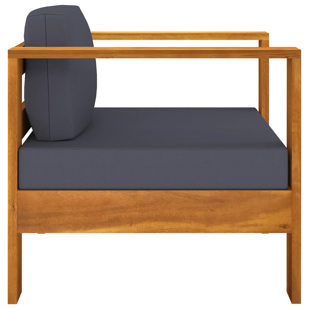 7-delige Loungeset met donkergrijze kussens acaciahout is nu te koop bij PeponiXL, paradijselijk wonen!