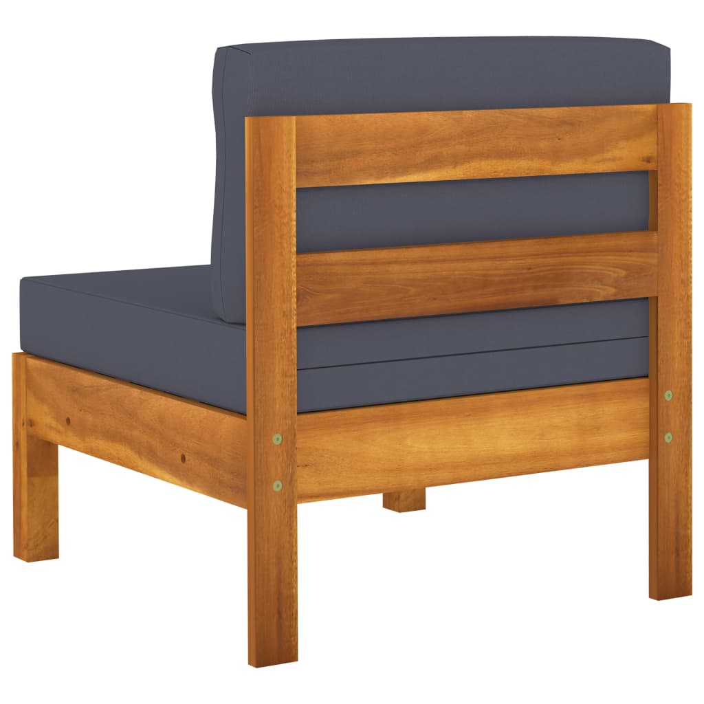7-delige Loungeset met donkergrijze kussens acaciahout is nu te koop bij PeponiXL, paradijselijk wonen!