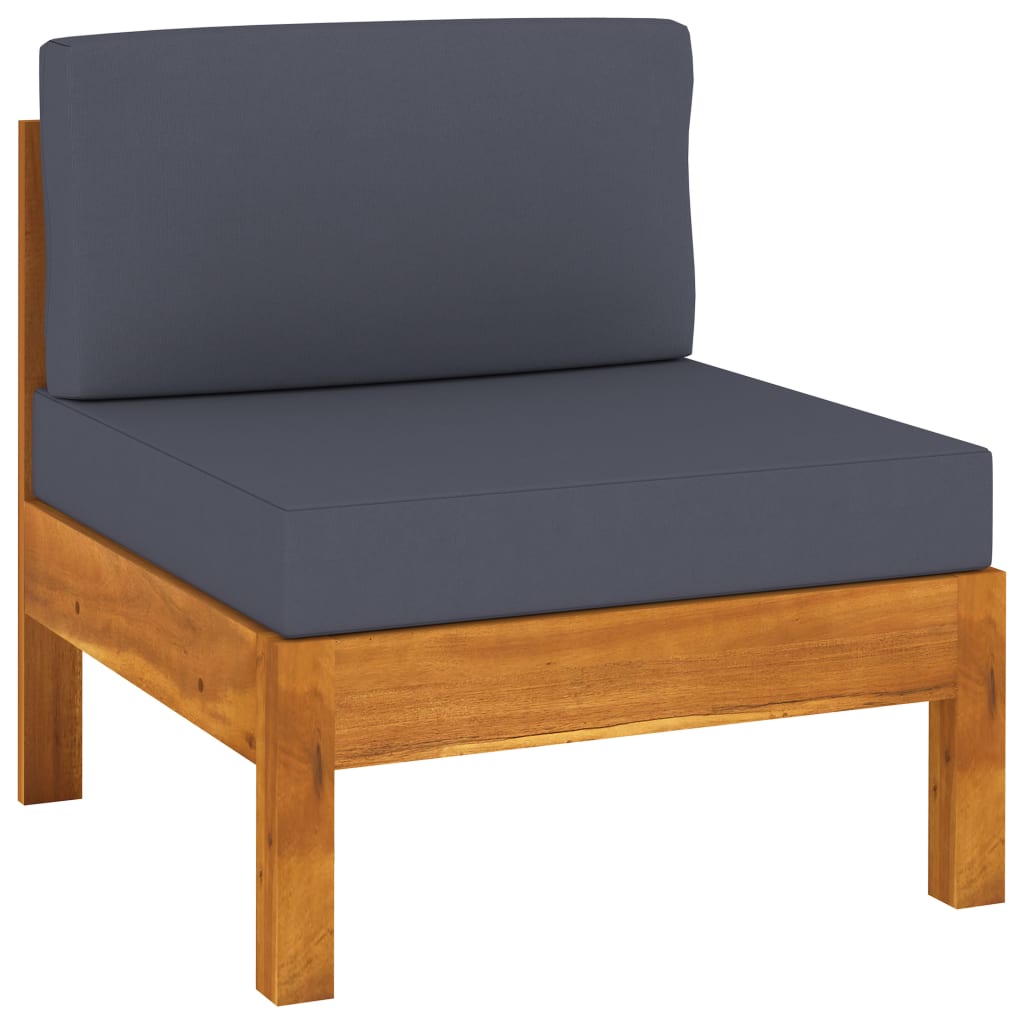 8-delige Loungeset met donkergrijze kussens acaciahout is nu te koop bij PeponiXL, paradijselijk wonen!
