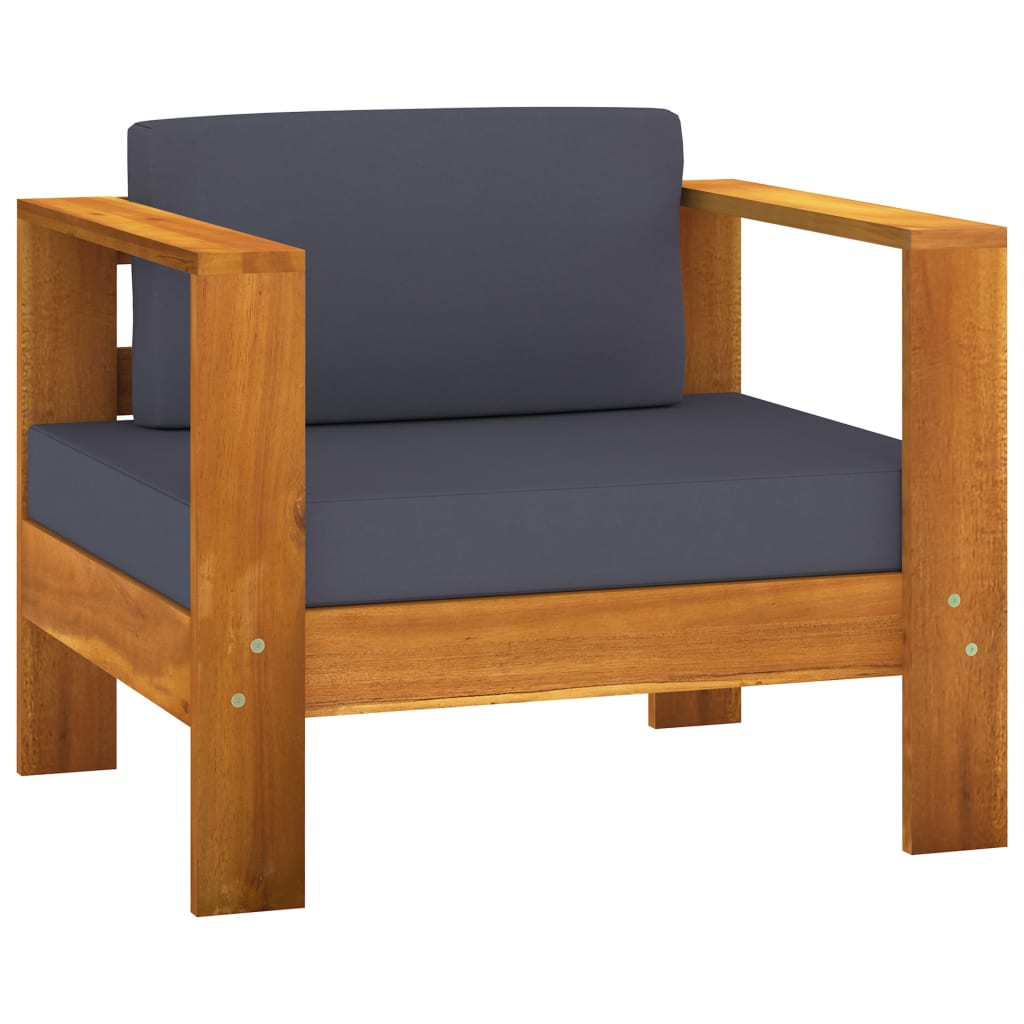 10-delige Loungeset met donkergrijze kussens acaciahout is nu te koop bij PeponiXL, paradijselijk wonen!