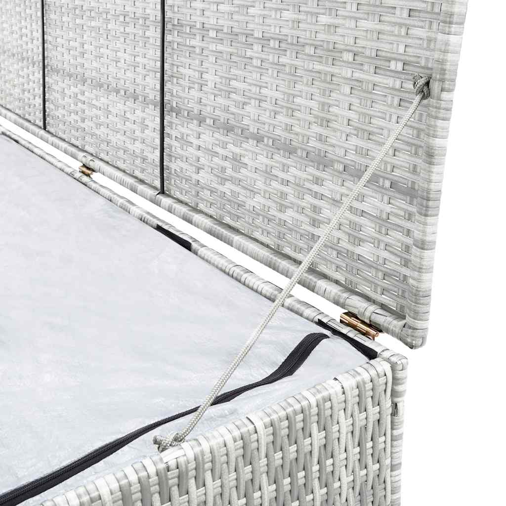 Tuinbox 150x100x100 cm poly rattan lichtgrijs is nu te koop bij PeponiXL, paradijselijk wonen!