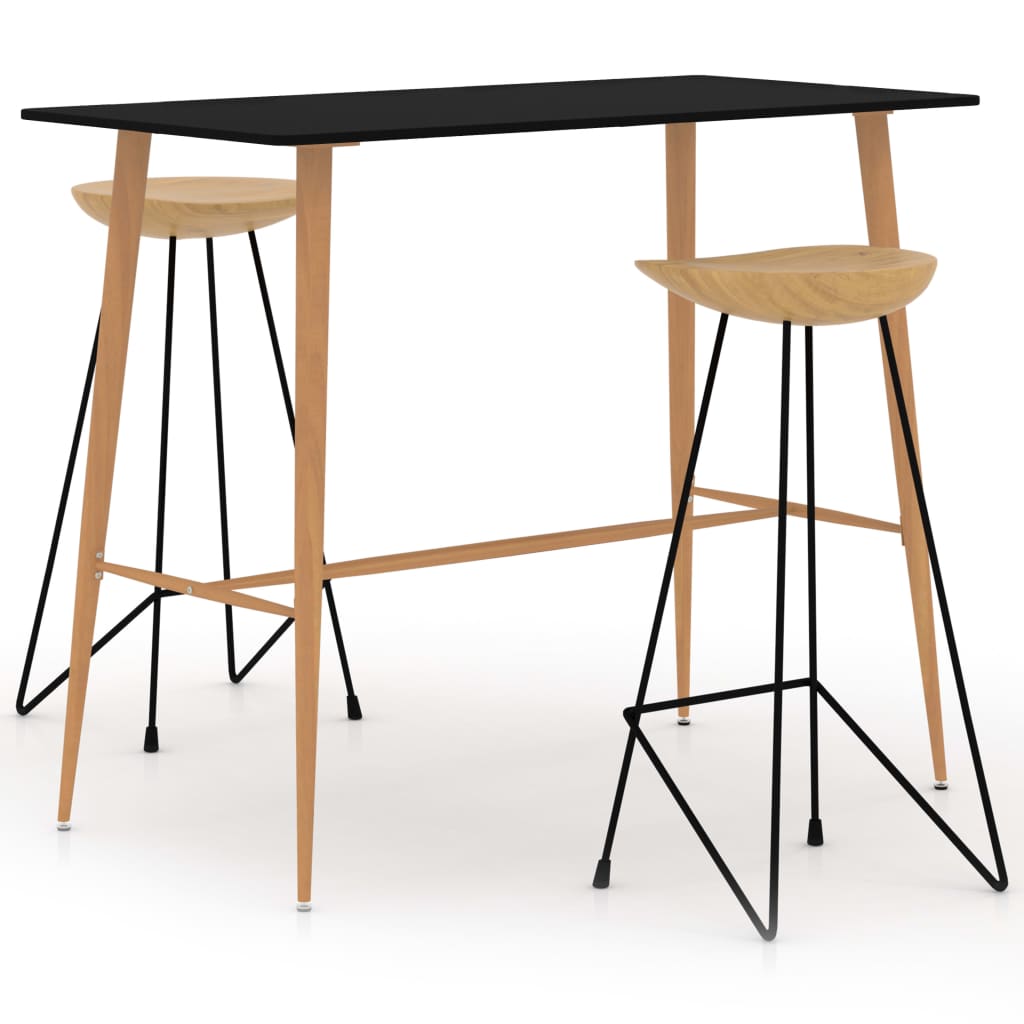 3-delige Barset zwart is nu te koop bij PeponiXL, paradijselijk wonen!