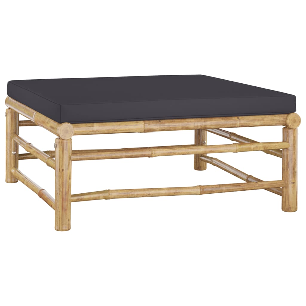 6-delige Loungeset met donkergrijze kussens bamboe is nu te koop bij PeponiXL, paradijselijk wonen!