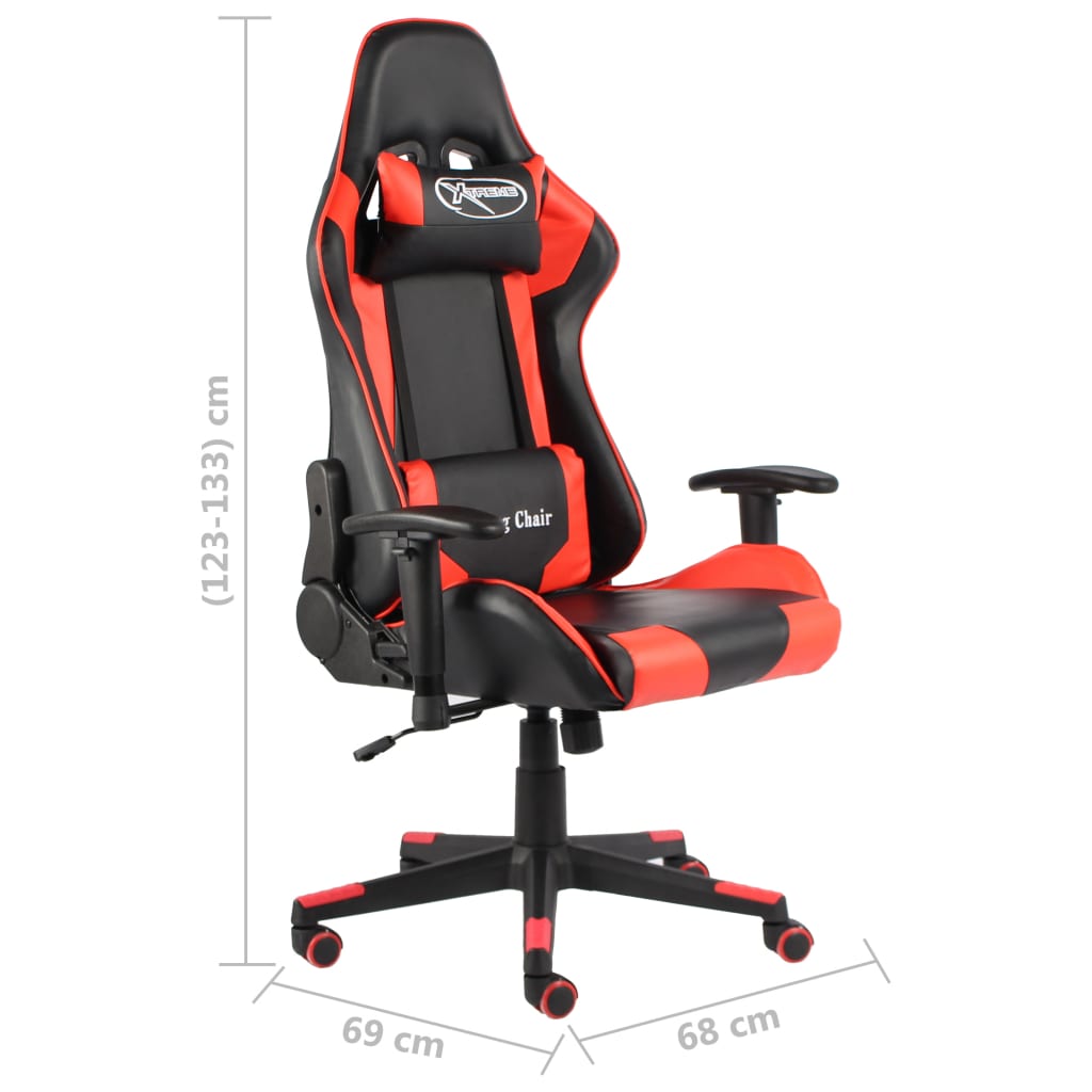 Gamestoel draaibaar PVC rood is nu te koop bij PeponiXL, paradijselijk wonen!