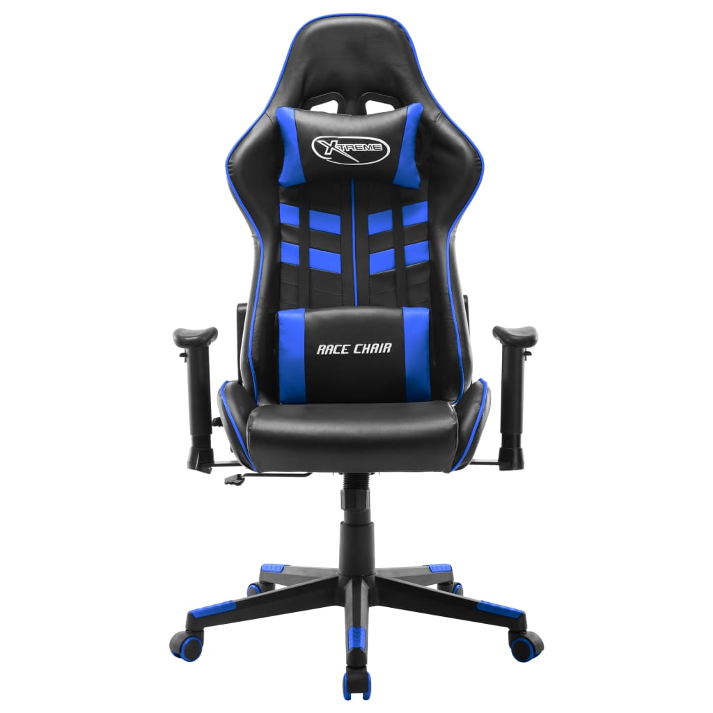 Gamestoel kunstleer zwart en blauw is nu te koop bij PeponiXL, paradijselijk wonen!